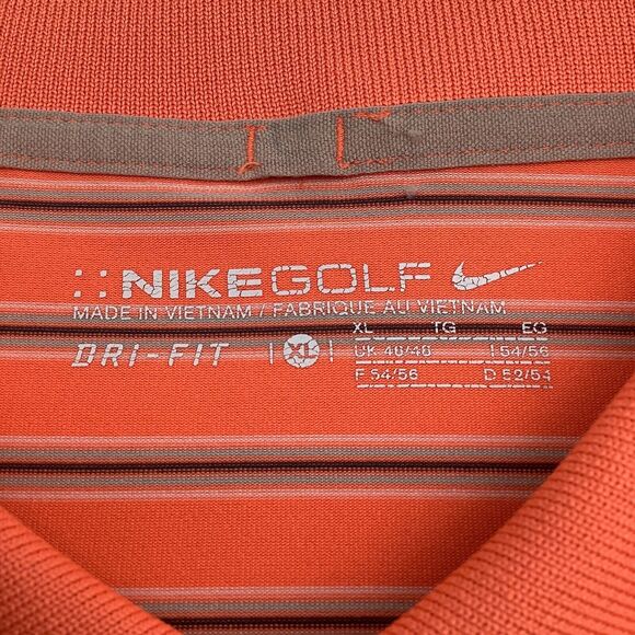Nike Golf Mens Short Sleeve‎ Dri Fit Golf Polo Orange Size XL - Picture 4 of 9